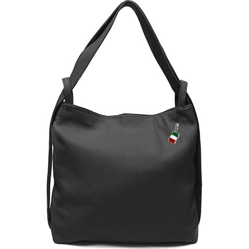 Florence Leder Tasche Rucksack Schultertasche Cityrucksack schwarz OTF611S