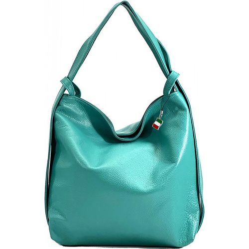 Florence Leder Tasche Rucksack Schultertasche Cityrucksack türkis OTF611T