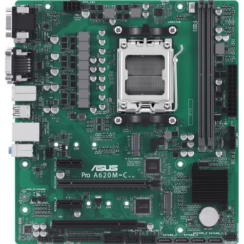 ASUS Pro A620M-C-CSM - Motherboard - micro ATX - Socket AM5 - AMD B650 Chipsatz - USB 3.2 Gen 1, USB 3.2 Gen 2, USB-C 3.2 Gen2 - Gigabit LAN - Onboard-Grafik (CPU erforderlich)