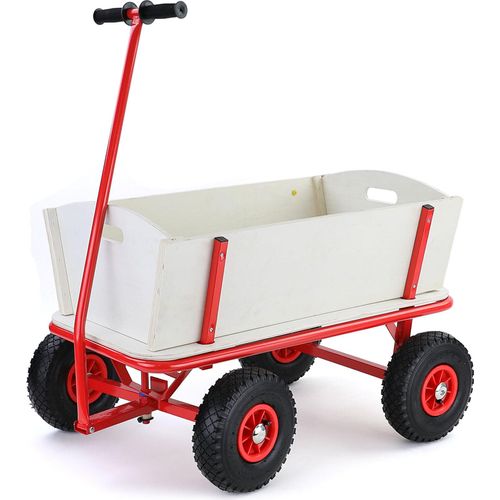 Bollerwagen Holz Handwagen Transportwagen Gartenwagen Transportkarre bis 150kg in !