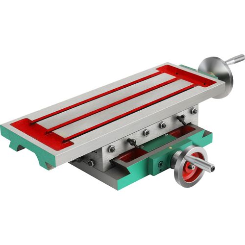 VEVOR Frästisch 17,7 × 6,7 Zoll Compound Slide Frästisch 30 kg Multifunktions-Arbeitstisch Kreuzfräsmaschine Compound 2 Achsen 4 Wege für alle Bohrständer Tischbohrfräsmaschine