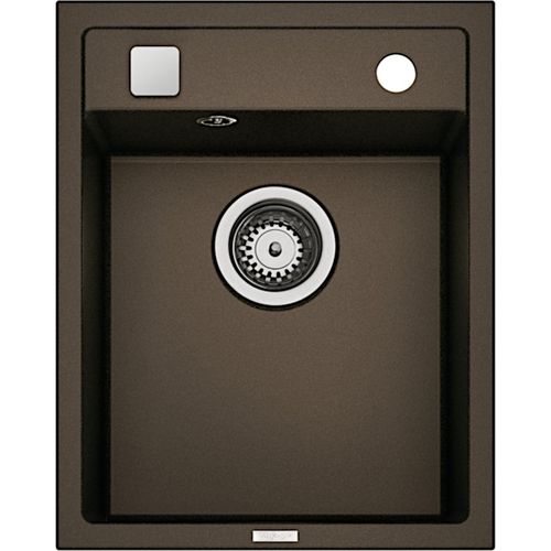 NABER Spüle ANGOLA 40 in ESPRESSO mit Drehexcenterbedienung / Cin-Nagranit / Granitspüle