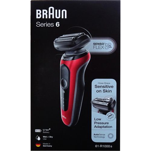 Braun Series 6 61-R1000s 61-R1000s Folienrasierer Schwarz/Rot