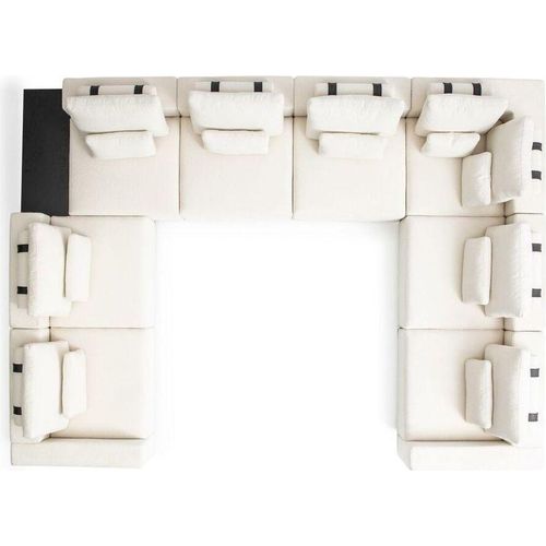 Textil U-Form Sofas Wohnzimmer Design Wohnlandschaft Couchen Sofa Polstersofa