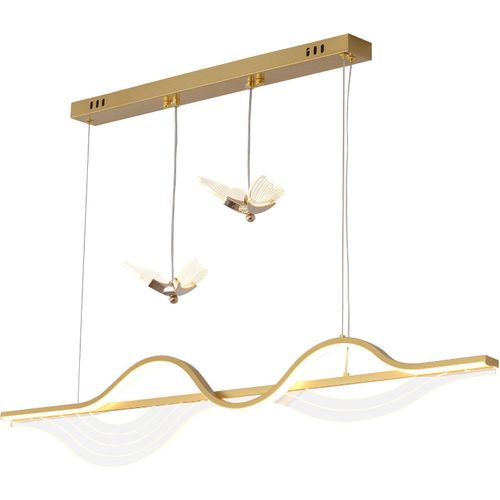 Pendelleuchte LED Esstisch Küchenlampe Kronleuchter Hängelampe Moderner Stil 3-Farbe Dimmbar Deckenmontage 56W