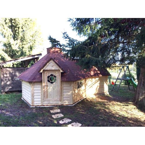 Grill Hütte Skandinavische Grillkota inkls Anbau 12,75m² JVmoebel