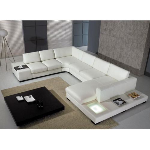 Wohnlandschaft Ecksofa Leder/Polster JVmoebel