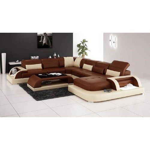 Wohnlandschaft Ecksofa Ledersofa Extra Luxus JVmoebel