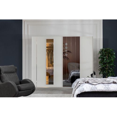 Schrank Luxus Schränke Kleiderschrank Holz Möbel Schlafzimmer 250cm