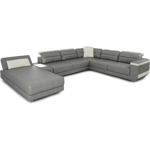 Wohnlandschaft Ecksofa Polster Couch Ledersofa JVmoebel