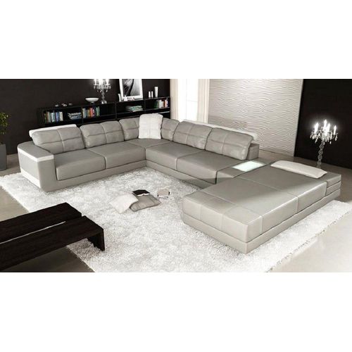 Wohnlandschaft Ecksofa Polster Couch Ledersofa JVmoebel