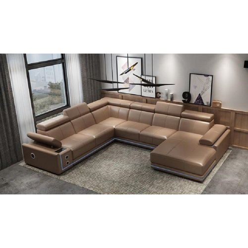 Wohnlandschaft Ecksofa Couch Moderne Led Linie JVmoebel