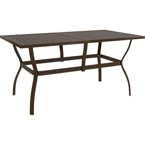 Gartentisch Braun 140x80x72 cm Stahl