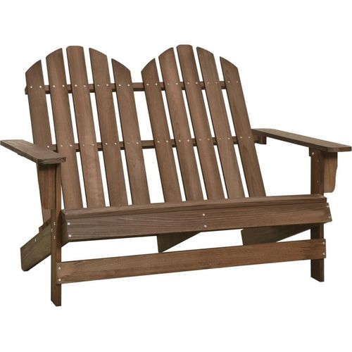 Adirondack-Gartenbank 2-Sitzer Massivholz Tanne Braun