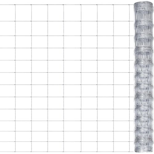 Gartenzaun Verzinkter Stahl 50x1,25 m Silbern