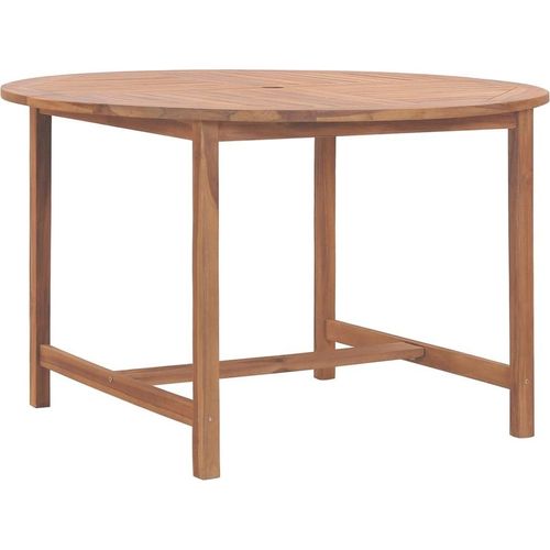 Garten-Esstisch Ø110x75 cm Massivholz Teak