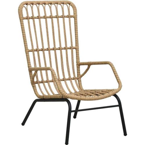 Gartenstuhl Poly Rattan Hellbraun