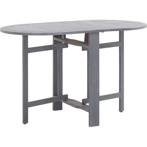 Gartentisch Grau 120x70x74 cm Massivholz Akazie