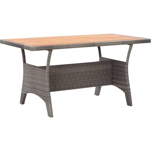 Gartentisch Grau 120x70x66 cm Akazie Massivholz