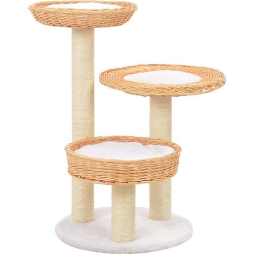 Katzen-Kratzbaum Sisal Natürliches Weidenholz