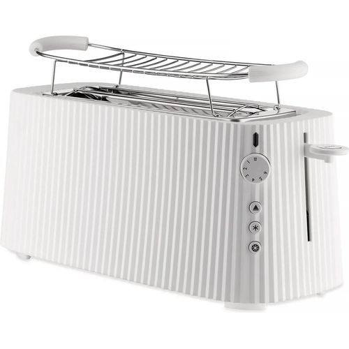 ALESSI Plissé Langer Toaster mit Brioche-Wärmer Weiß