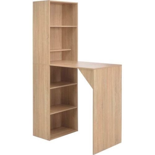 Bartisch mit Schrank Eichenoptik 115x59x200 cm