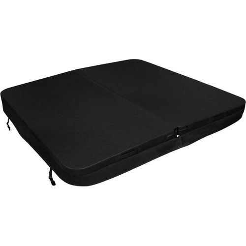 Whirlpool Abdeckung Spa 210x210cm Quadratisch Schwarz Hardtop Wetterfest