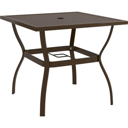 Gartentisch Braun 81,5x81,5x72 cm Stahl