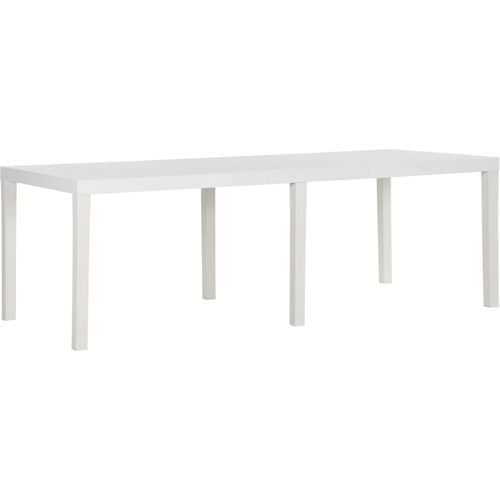 Gartentisch 220x90x72 cm PP Weiß