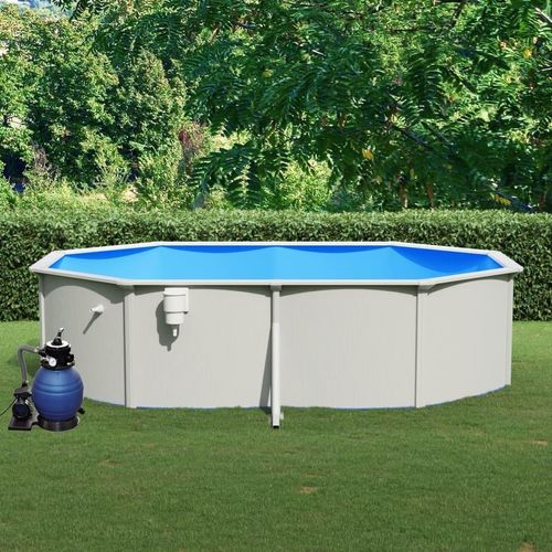 Pool mit Sandfilterpumpe 490x360x120 cm 3098049