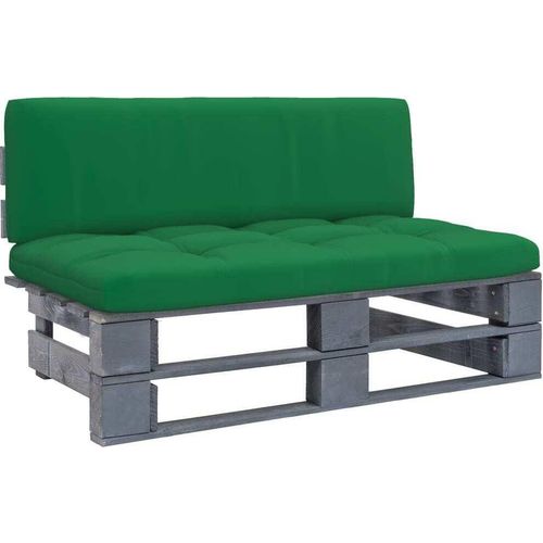 Outdoor-Mittelsofa Paletten Imprägniertes Kiefernholz Grau