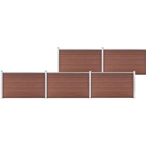 Gartenzaun WPC 872x106 cm Braun 3053246