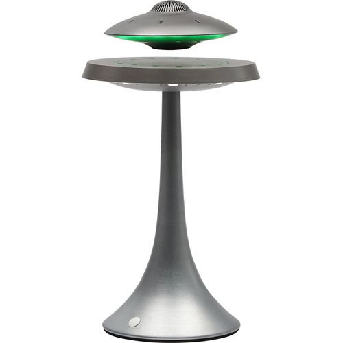 Bluetooth Lautsprecher Magnetischer Schwebelautsprecher 5.2 LED mit Mikrofon und Touch-Tasten (Grau)