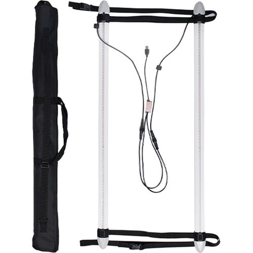 Paddleboard-LED-Licht mit wiederaufladbarem Akku. Buntes LED-Beleuchtungssystem mit Tragetasche fuer SUP-Paddle-Board
