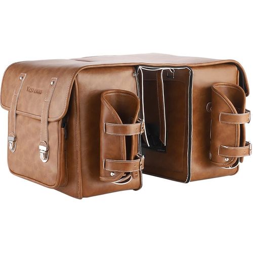 Retro-Leder-Fahrrad-Ruecksitztasche, grosse Kapazitaet, Fahrrad-Hecktasche, universelle Fahrradtraeger-Sitztaschen, multifunktionale Fahrrad-Aufbewahrungs-Seitentasche