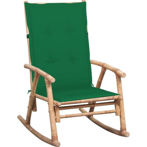 Schaukelstuhl mit Auflage Bambus