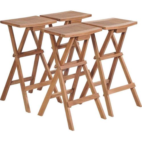 Klappbare Barhocker 4 Stk. Massivholz Teak