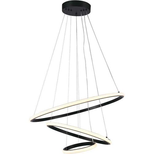 LED Hängeleuchte, Metall, Schwarz, warmweiß, Höhe 100 cm