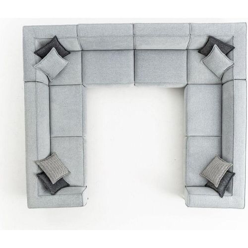 Wohnzimmer Ecksofa U Form Luxus Modern Design Grau Big Sofa Wohnlandschaft