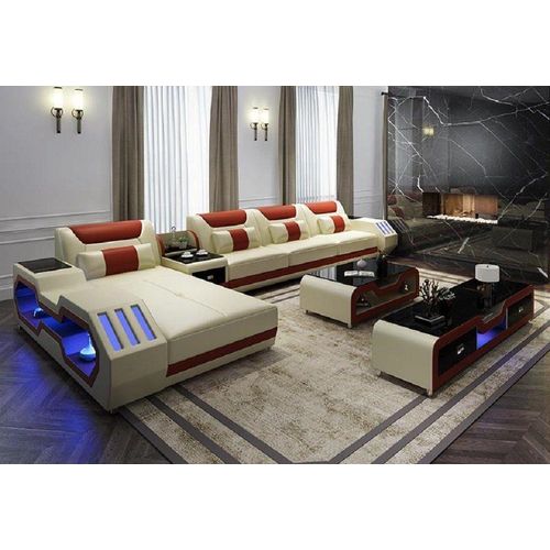 Wohnzimmer Set Form Ecksofa + Couchtisch + Sideboard JVmoebel