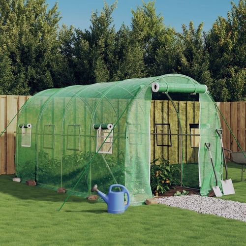 Gewächshaus mit Stahlrahmen Grün 8 m² 4x2x2 m