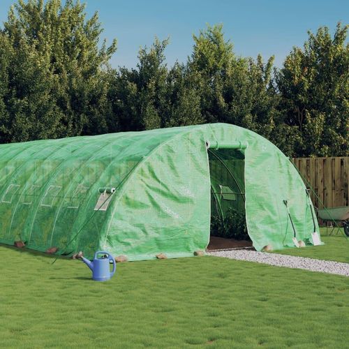 [Home] Gewächshaus mit Stahlrahmen Grün 30 m² 6x5x2,3 m , Neue Mode 2024 im häuslichen Leben