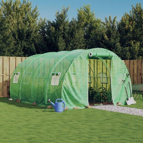 [Home] Gewächshaus mit Stahlrahmen Grün 12 m² 4x3x2 m , Neue Mode 2024 im häuslichen Leben
