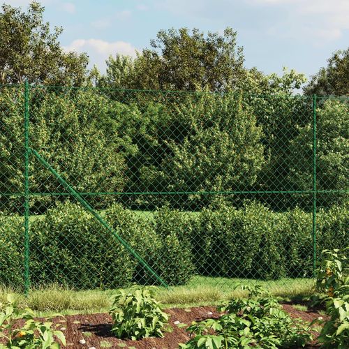 [Home] Maschendrahtzaun mit Bodenflansch Grün 2x25 m , Neue Mode 2024 im häuslichen Leben