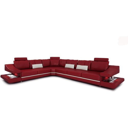 Ledersofa Ecksofa Couch Designer Polster JVmoebel