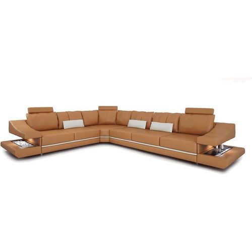 Ledersofa Ecksofa Couch Designer Polster JVmoebel