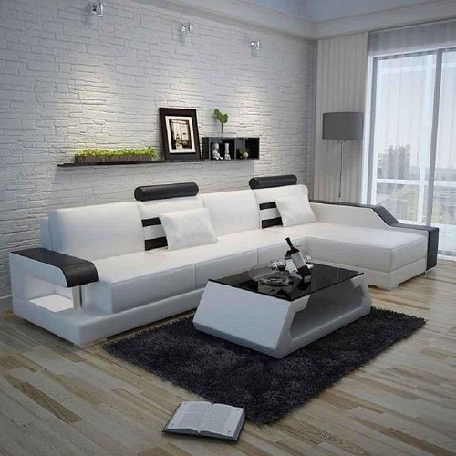 Beleuchtete Wohnzimmer Sitzlandschaft Couchgarnituren Sitz Polster Lederecke Neu
