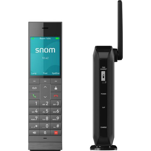 SNOM HM201 DECT Schnurloses Telefon für Hotels Antibakteriell Großer Farbbildschirm