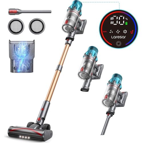 SmartAI Akku Staubsauger 45KPa/550W, Doppelschicht-Becher-Staubsauger, 8-in-1 Leistungsstarker Staubsauger