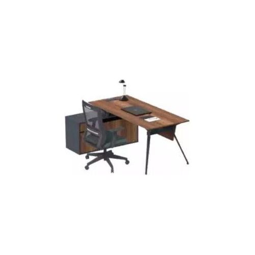 Schreibtisch Büro Garnitur Tisch Arbeitszimmer Einrichtung Modern Braun Neu